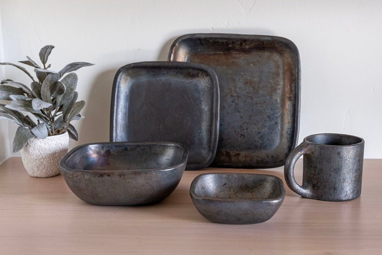 Longpi Pottery Square Bowl - Small