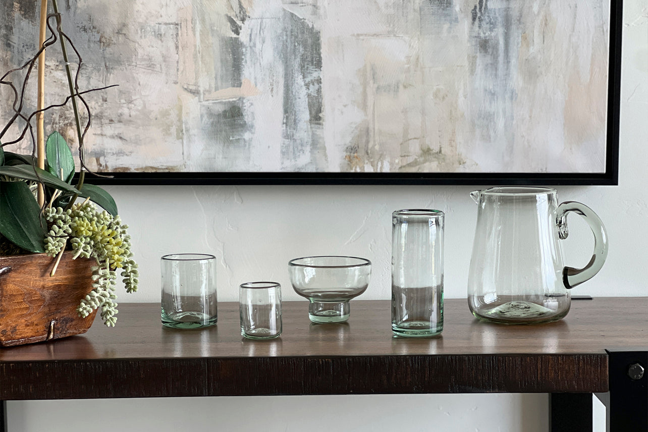 Handblown Shooter Glasses - Set of 4