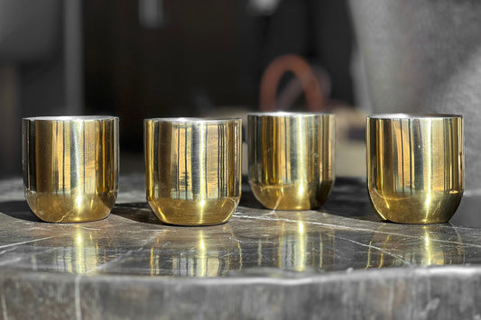 Double Walled Cups - Brass Color