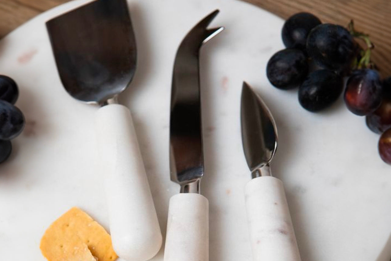 Marble Cheese Board Tools - Set of 3