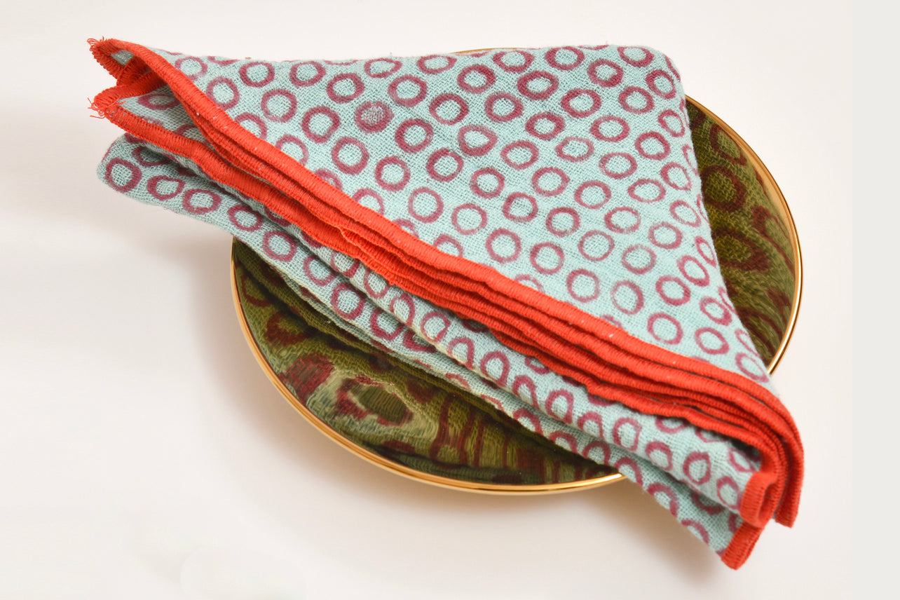 Punjabi Block Print Napkins - Set of 4