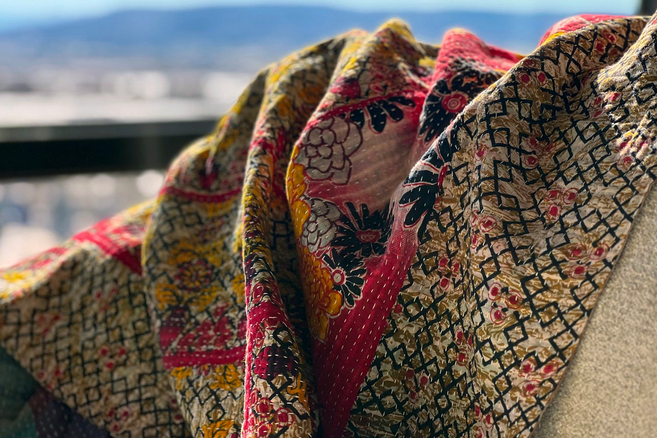 Vintage Kantha Blanket Throw - Assorted Colors