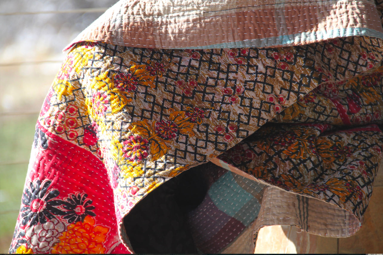 Vintage Kantha Blanket Throw - Assorted Colors