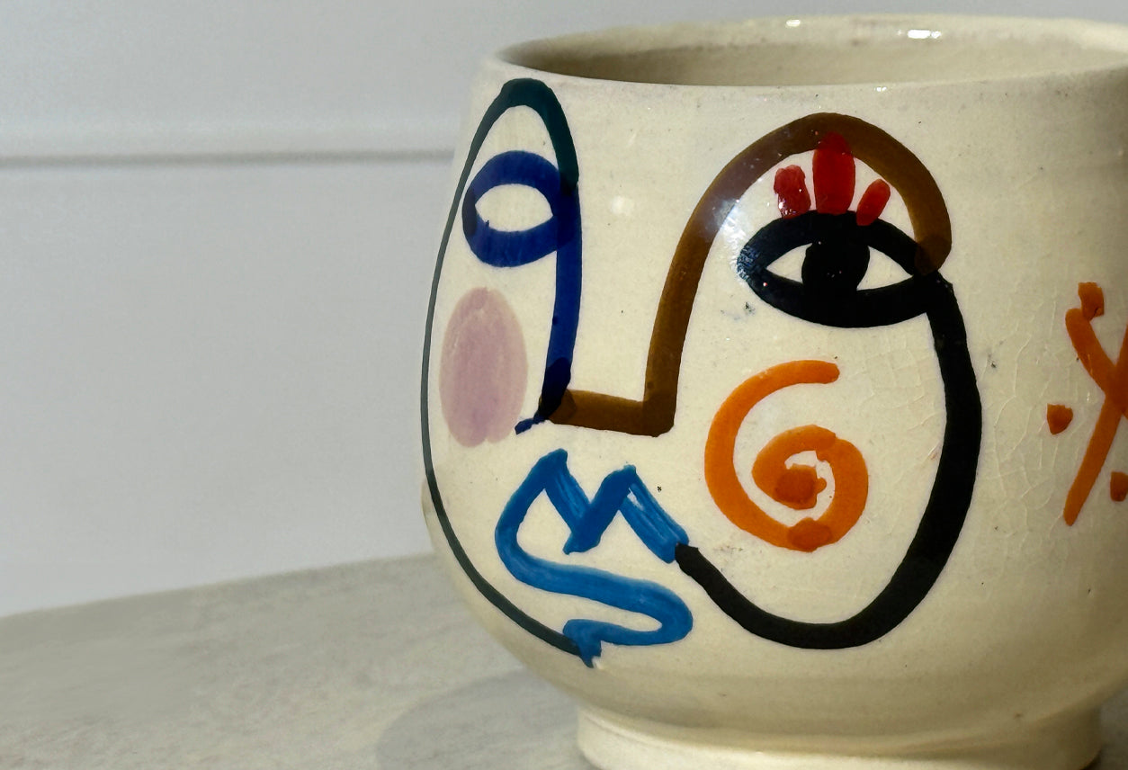 Moroccan Handpainted Visage Mug - Set of 2