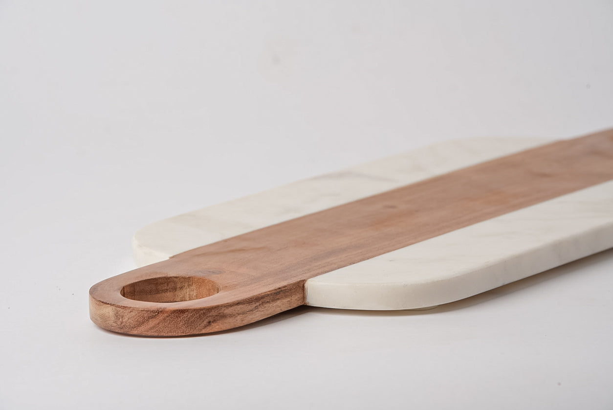 Marble Serving Board with Hole Handles