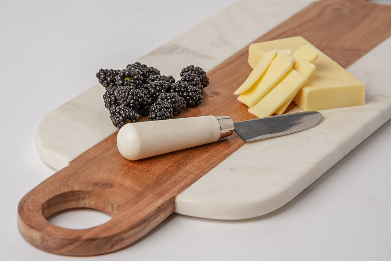 Marble Serving Board with Hole Handles