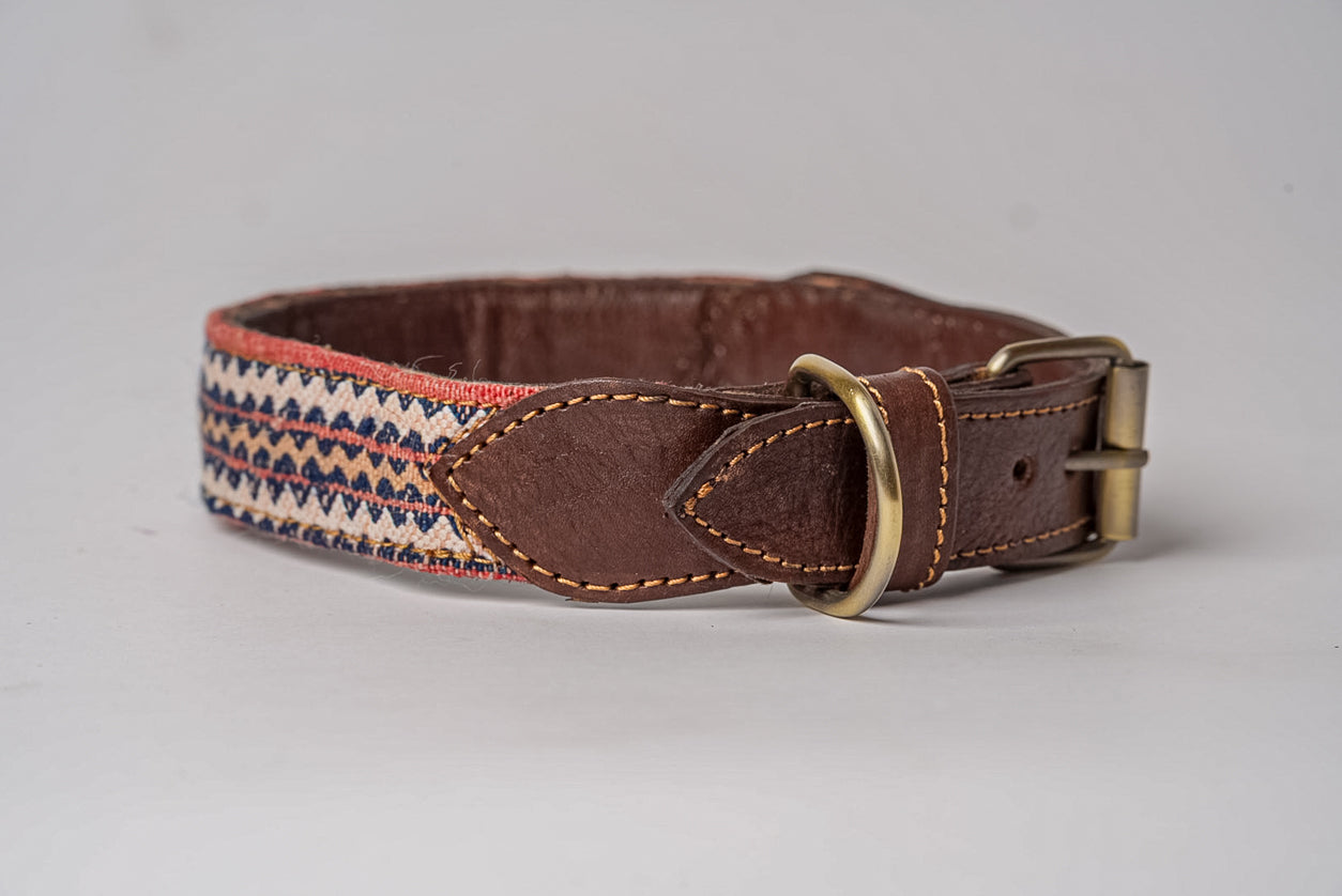 Moroccan Kilim Dog Leash and Collar