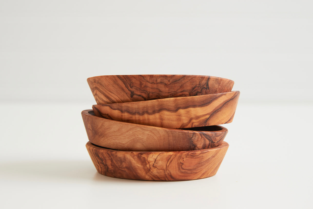 Italian Olivewood Aperitivo Bowls - Set of 4