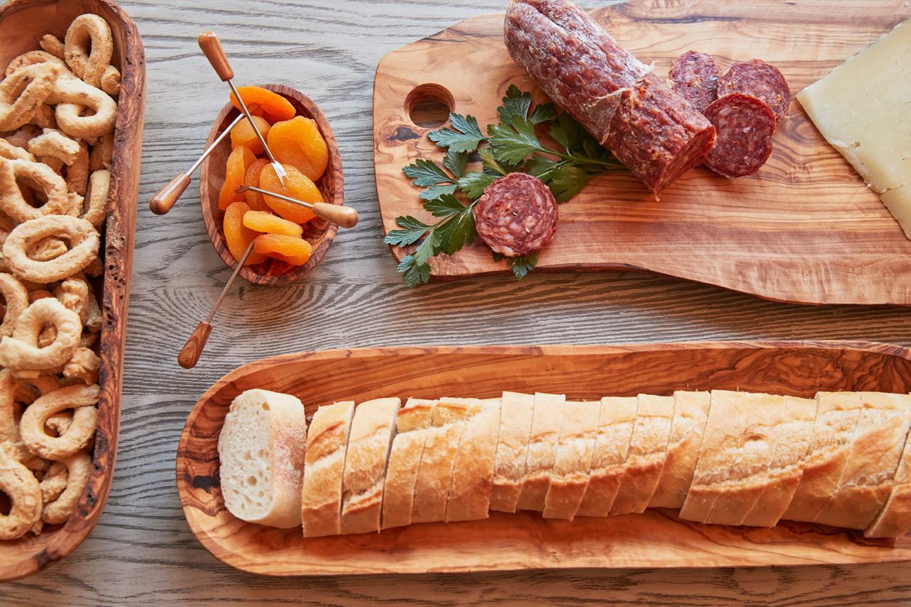 Italian Olivewood Charcuterie Board - with Hole