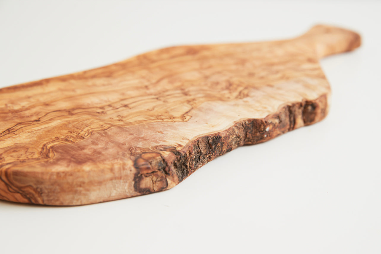 Italian Olivewood Charcuterie Board - with Paddle Handle