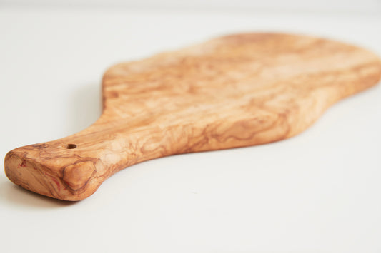 Italian Olivewood Charcuterie Board - with Paddle Handle