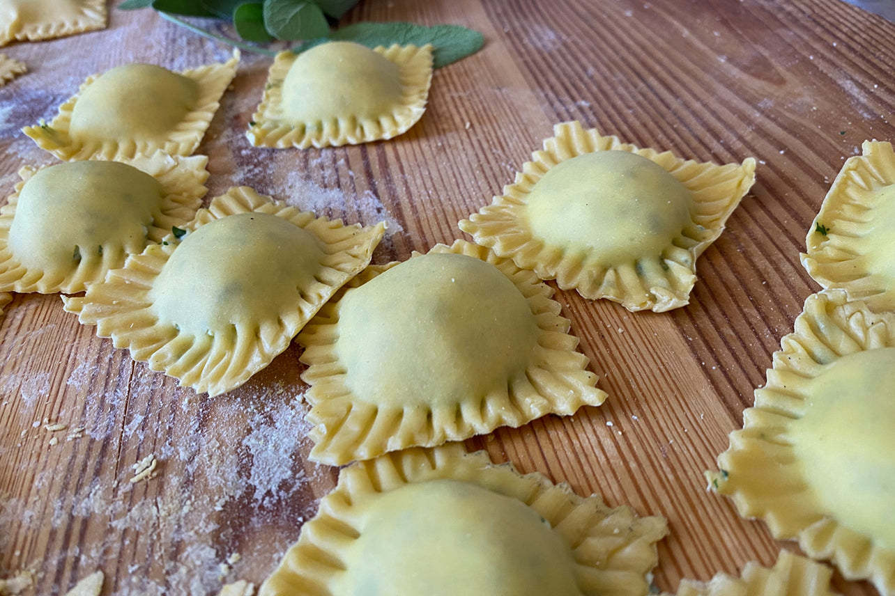 Italian 12-piece Ravioli Mold with Roller