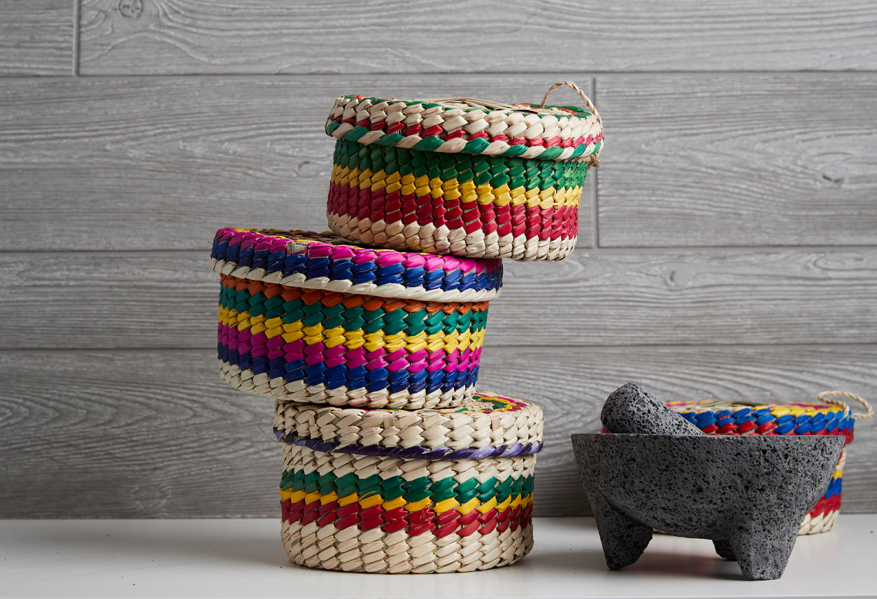 Molcajete with Tortilla Basket