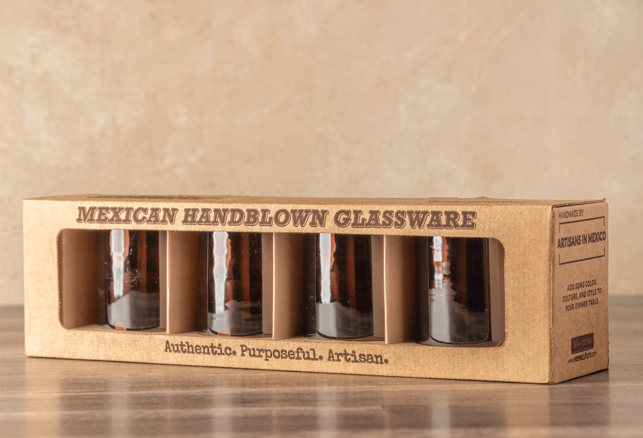 Handblown Glasses - Set of 4 - Tamarind