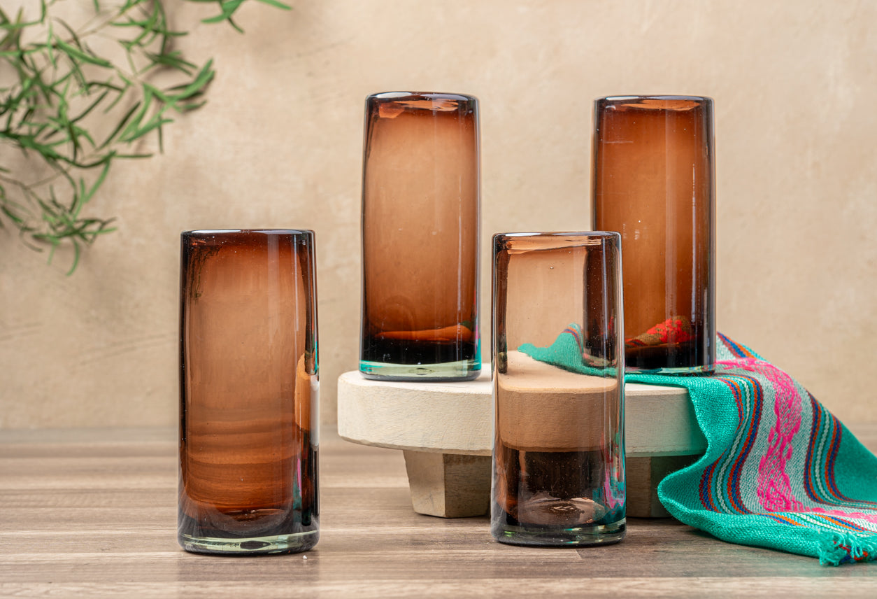 Handblown Glasses - Set of 4 - Tamarind - 16oz