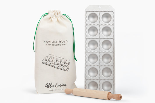 Italian 12-piece Ravioli Mold with Roller