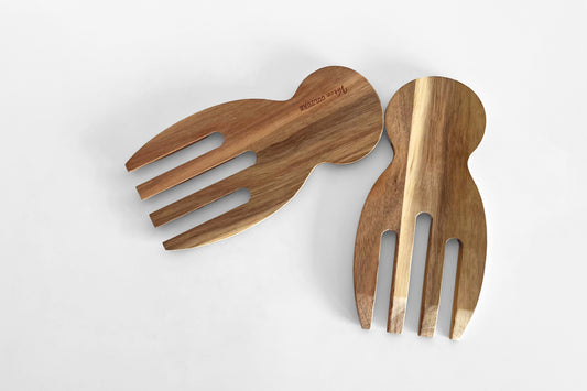 Acacia Wood Salad Hands