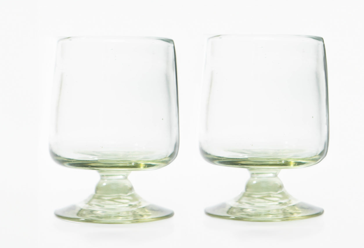 Handblown Short Stemmed Wine Glass - Set of 2