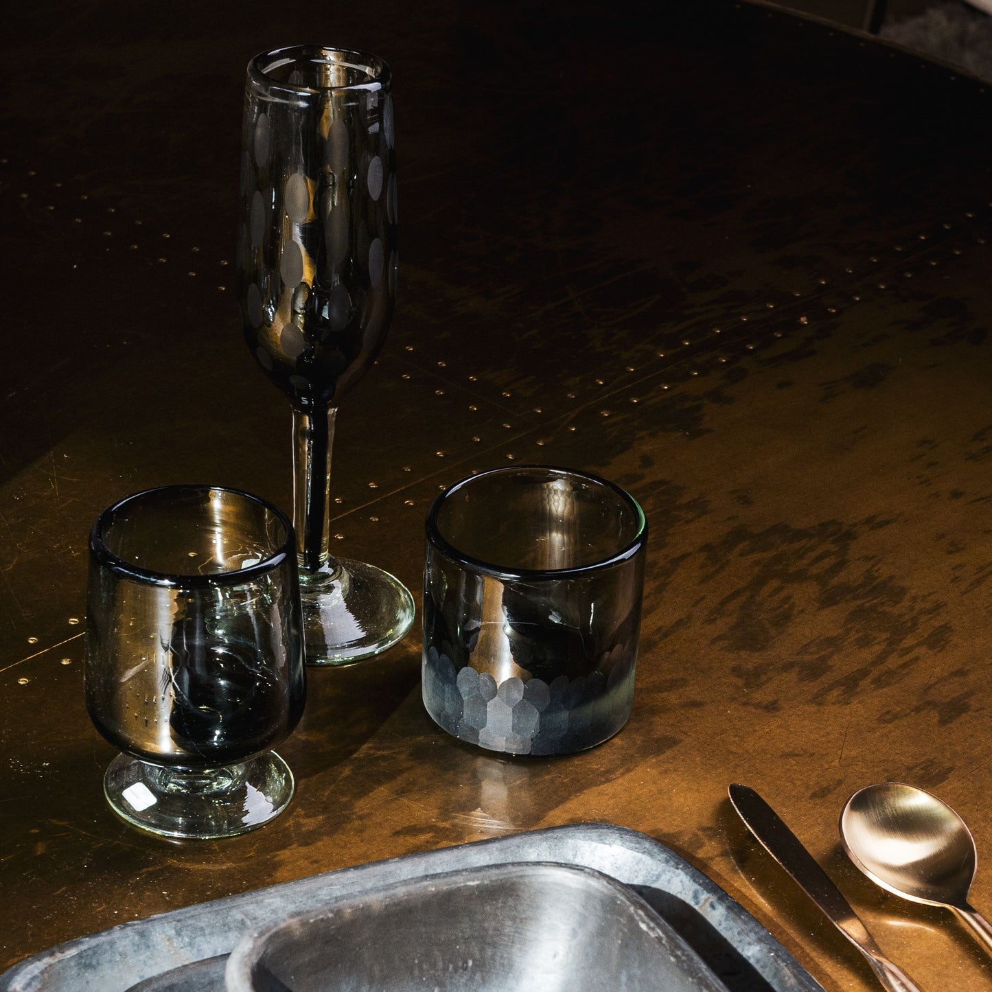 Handblown Short Stemmed Wine Glass - Set of 2