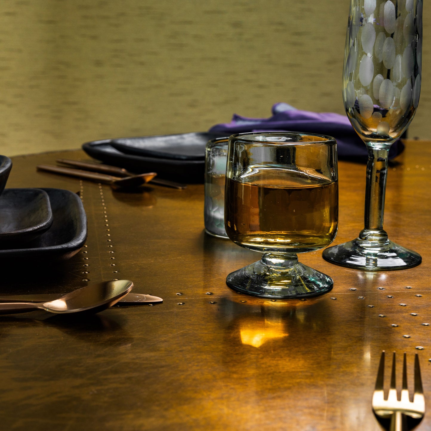 Handblown Short Stemmed Wine Glass - Set of 2