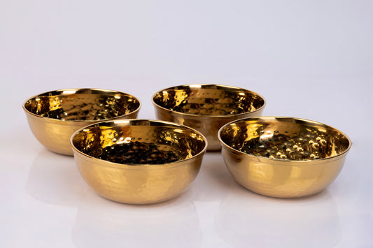 Dal Serving Bowl - Hammered Stainless Steel - Set of 4