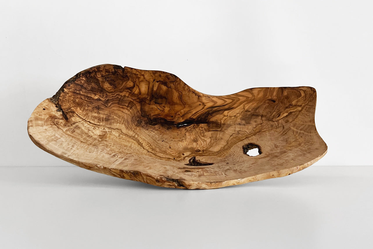 Italian Olivewood Root Fruit Bowl