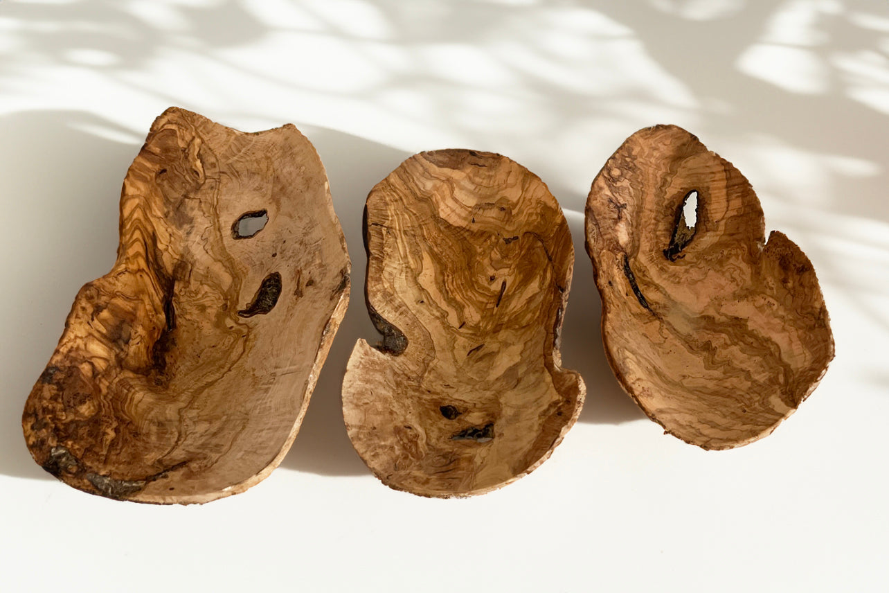 Italian Olivewood Root Fruit Bowl