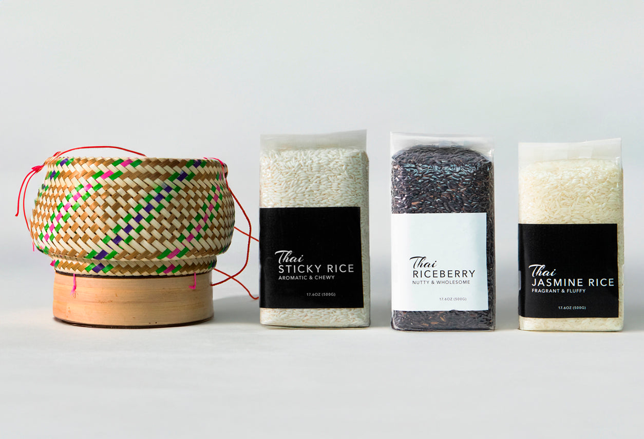 Basket Rice Tere Verve Culture Thai Rice Trio and Rice Basket Set