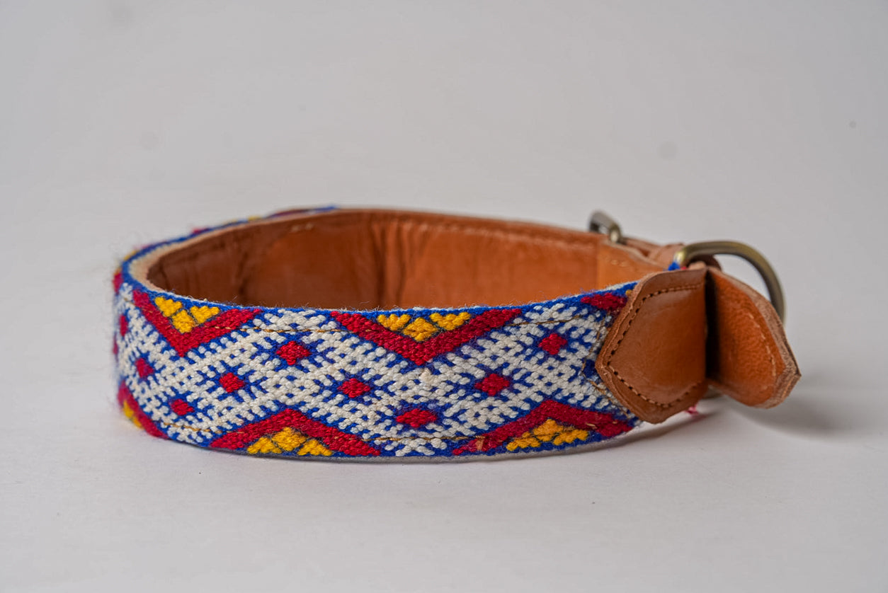 Moroccan Kilim Dog Leash and Collar