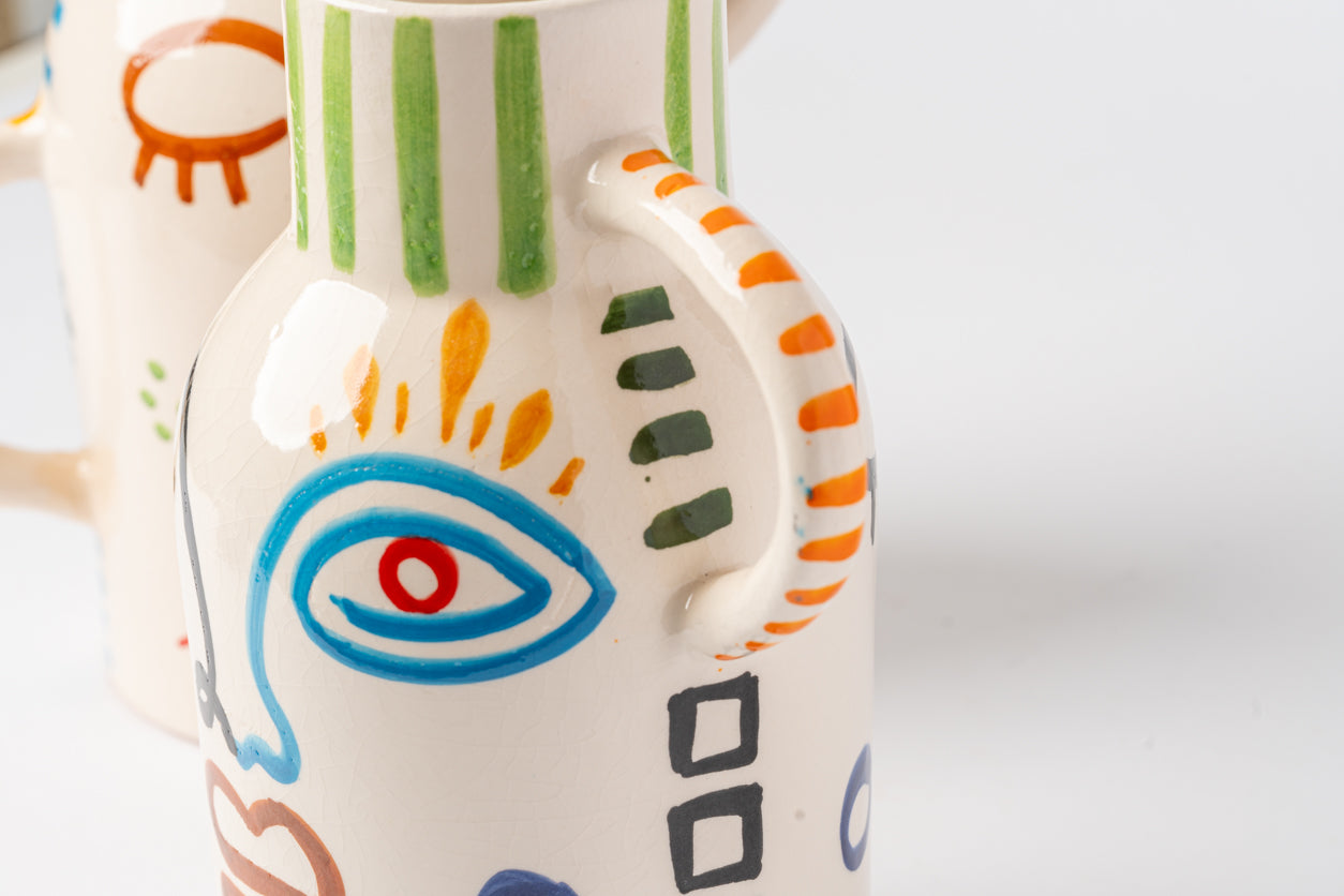 Moroccan Handpainted Visage Vase