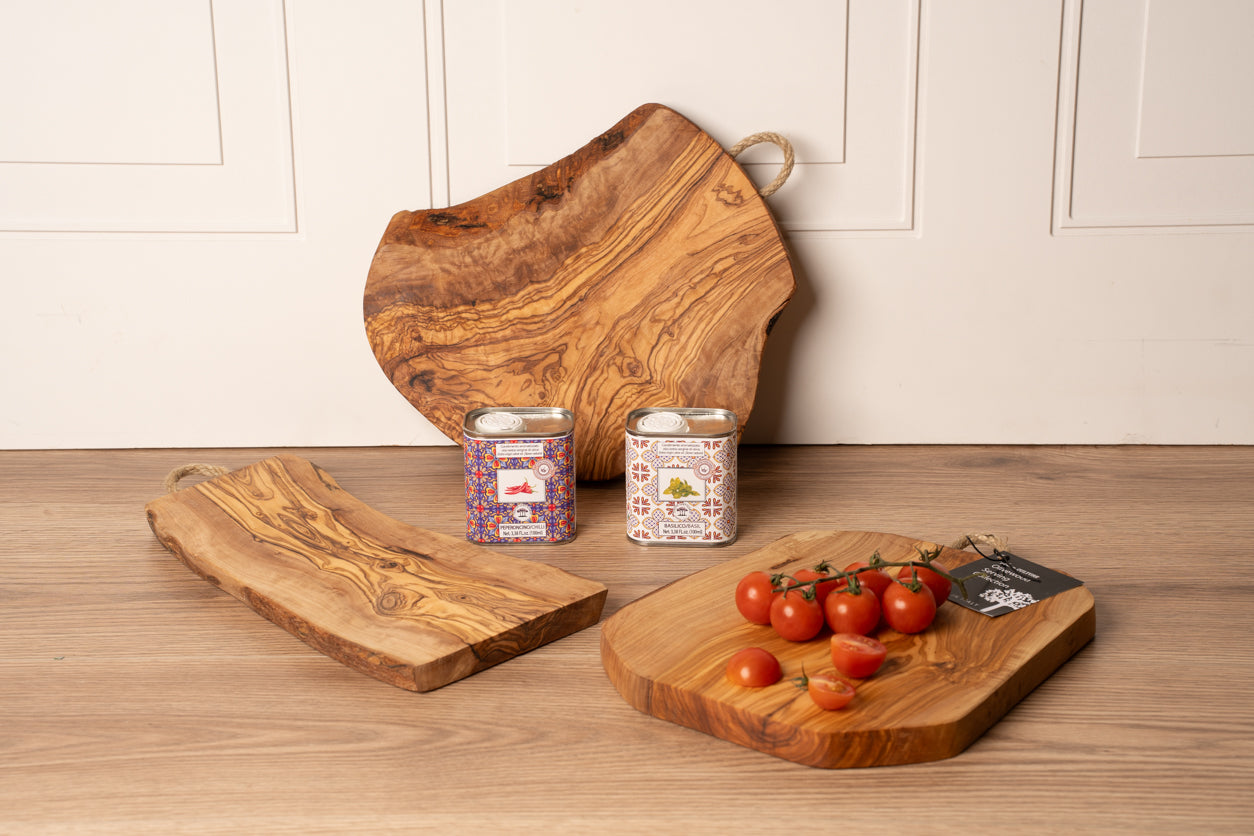 Italian Olivewood Charcuterie Board - Rope Handle