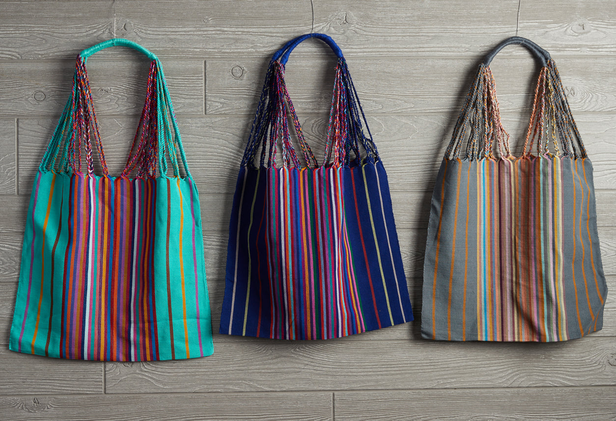 Verve Culture Chiapas Woven Market Bag Grey