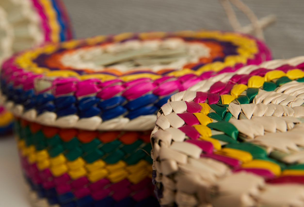 Mexican Woven Palm Tortilla Basket
