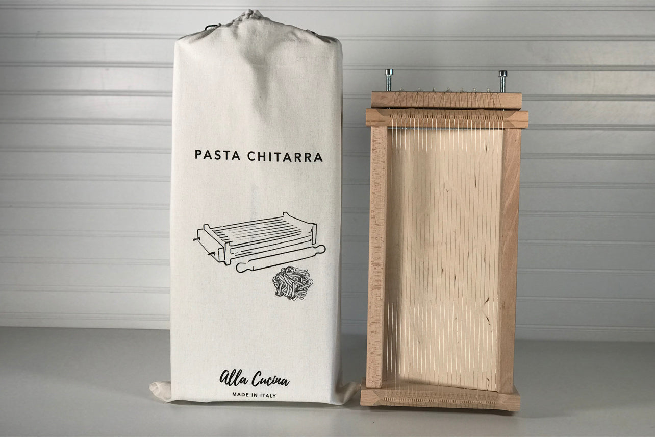 Vintage Italian Brand New Classic Pasta Maker for Spaghetti Alla chitarra Pasta  Tools With Wooden Roll Italian Kitchen Pasta Fresca Tool 