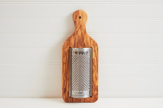 Italian Olivewood Parmesan Cheese Grater - Flat