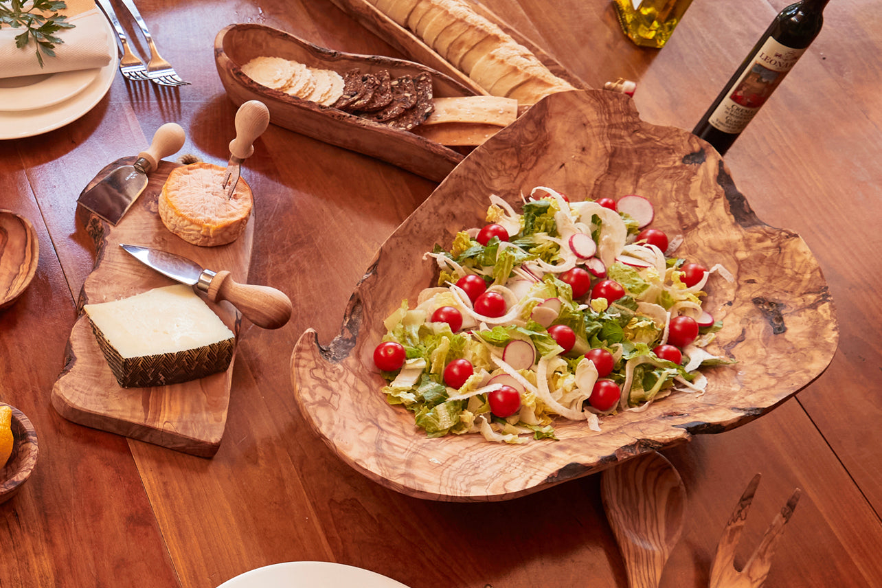 Italian Olivewood Root Salad Bowl