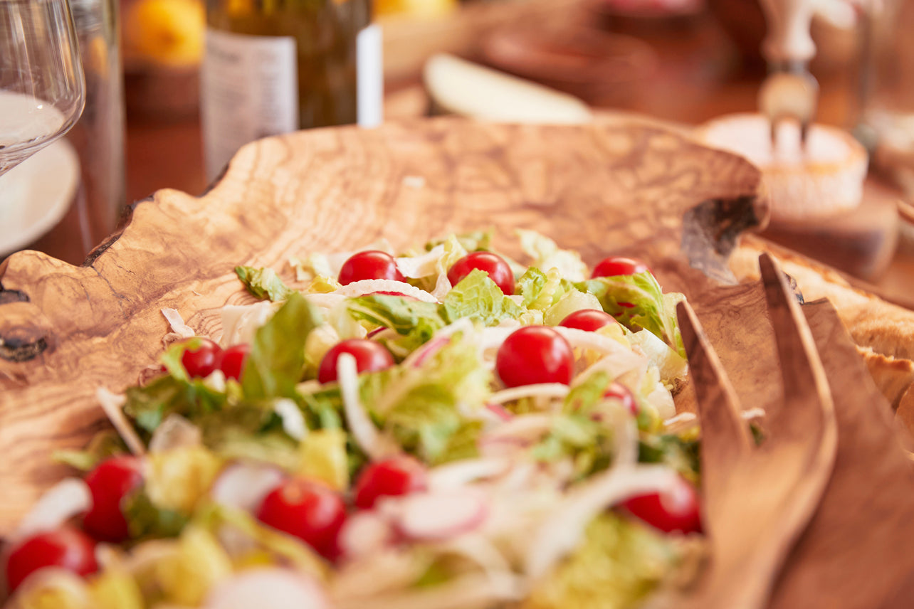 Verve Culture Italian Olivewood Large Salad Bowl