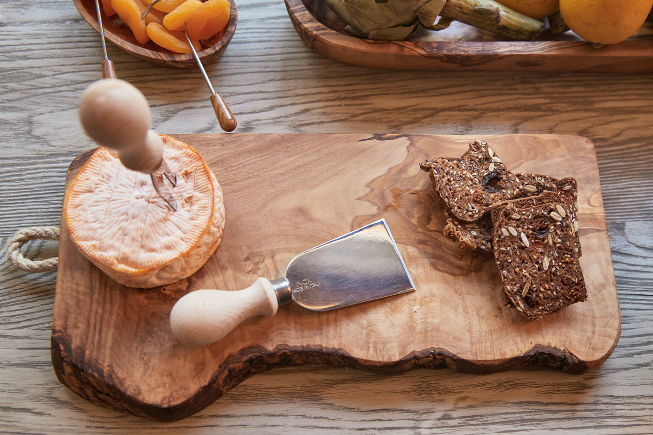 Le Creuset Cheese Knives, Set of 3 | Italian Olive Wood, German Steel