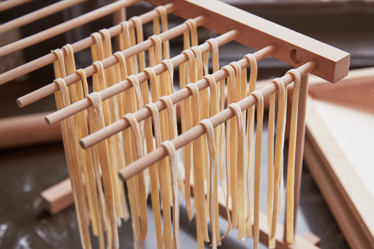 Italian Beechwood Collapsible Pasta Drying Rack – Golden Age Design