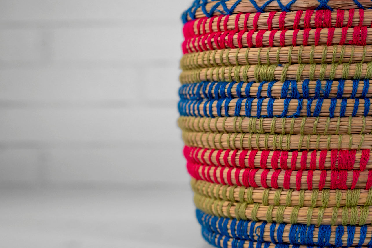 Moroccan Bread Basket with Flat Lid